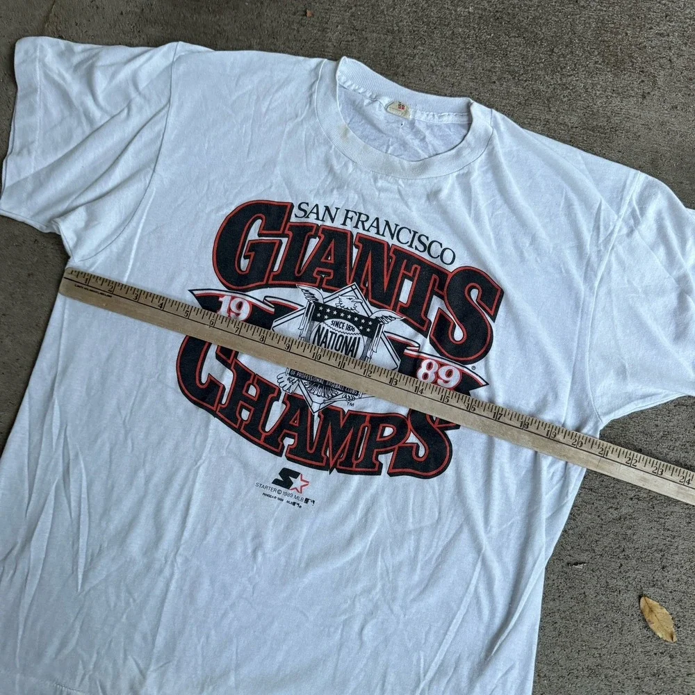 Vintage 80s San Francisco Giants NLCS Champs Tee Shirt Starter 1989 XL MLB